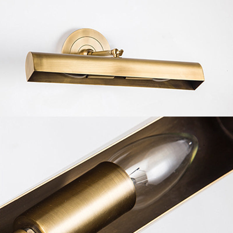Luce a specchio vanità in ottone in ottone Light da 16 "Luce rettangolare di scarico rettangolare per bagno