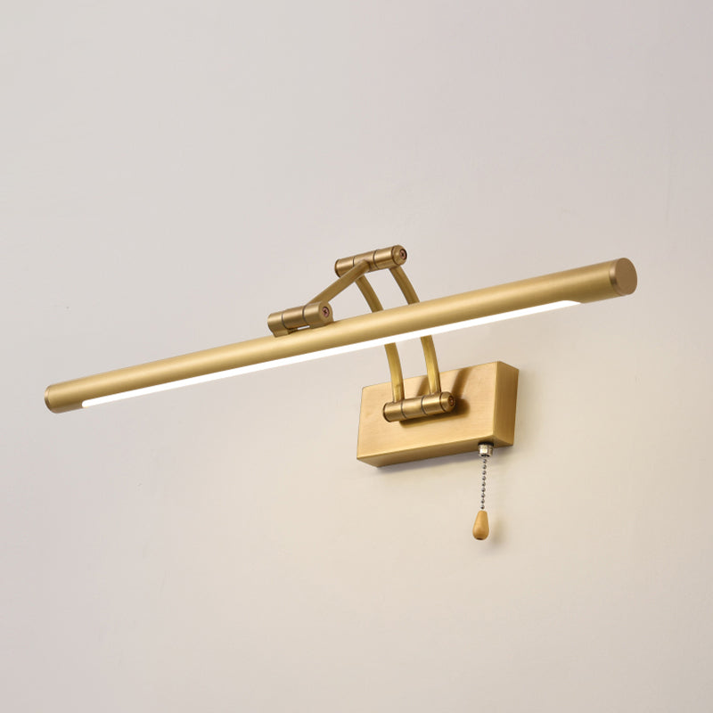 Mitte des Jahrhunderts moderne verstellbare Badezimmer Eitelkeitslicht Kupfer 1 Leichte Wand montierte Waschtischlichter