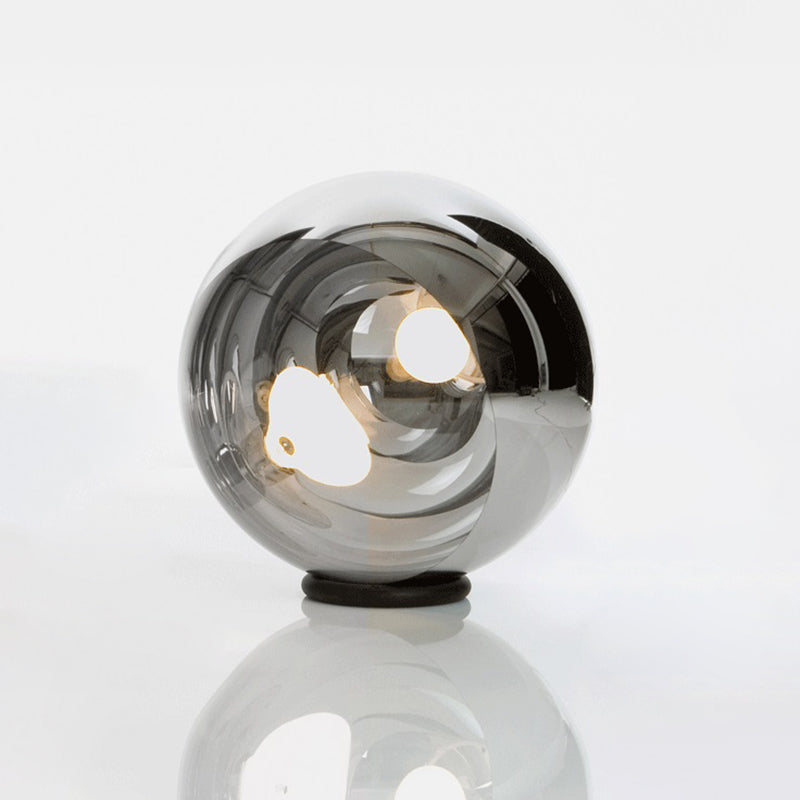 Electroplated Mirror Glass Globe Pendant Lamp Modern Simplicity Style Single Bulb Hanging Light with Adjustable Suspension Wire