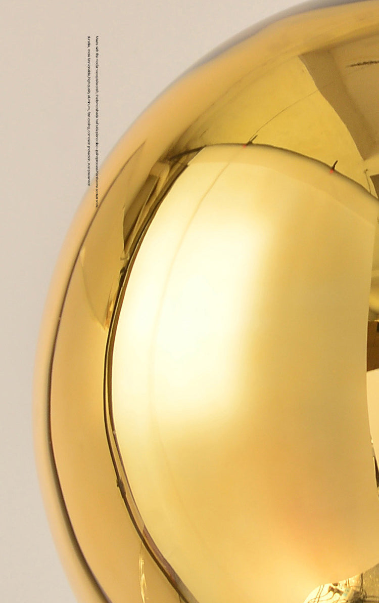 Bulbe simple de style moderne suspendu léger miroir à miroir en verre pendant à la teinte pour salle à manger de chambre à coucher