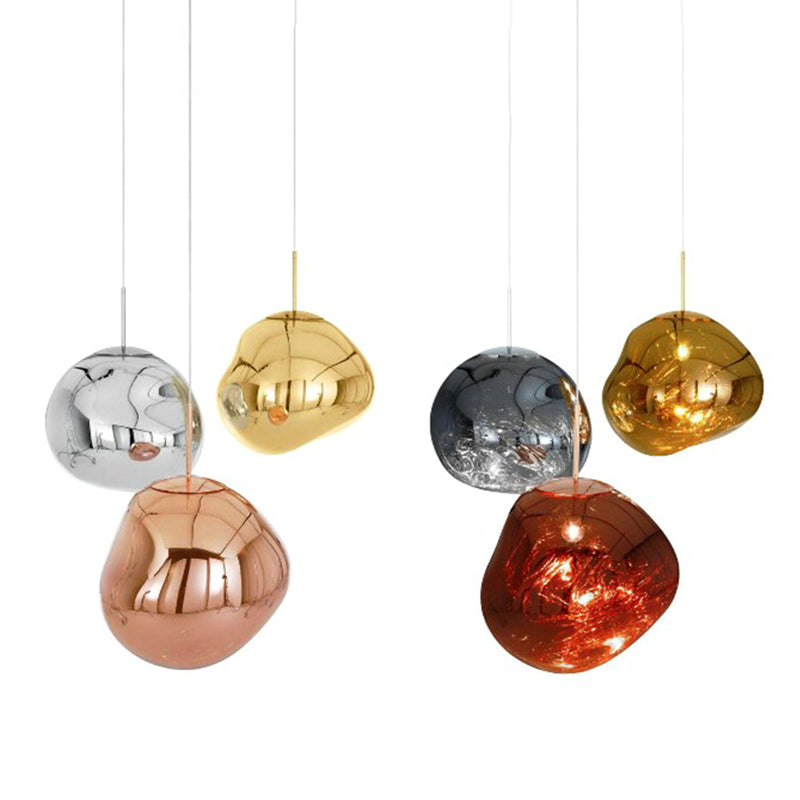 1 leichte Acrylheizenheizleuchten moderne kugelförmige Hanghänge -Anhängerleuchten für Esszimmer