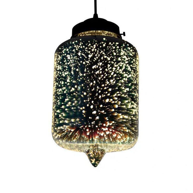 1-Light Blown Glass Suspension Pendant Light Contemporary Style Down Mini Pendant for Dining Room