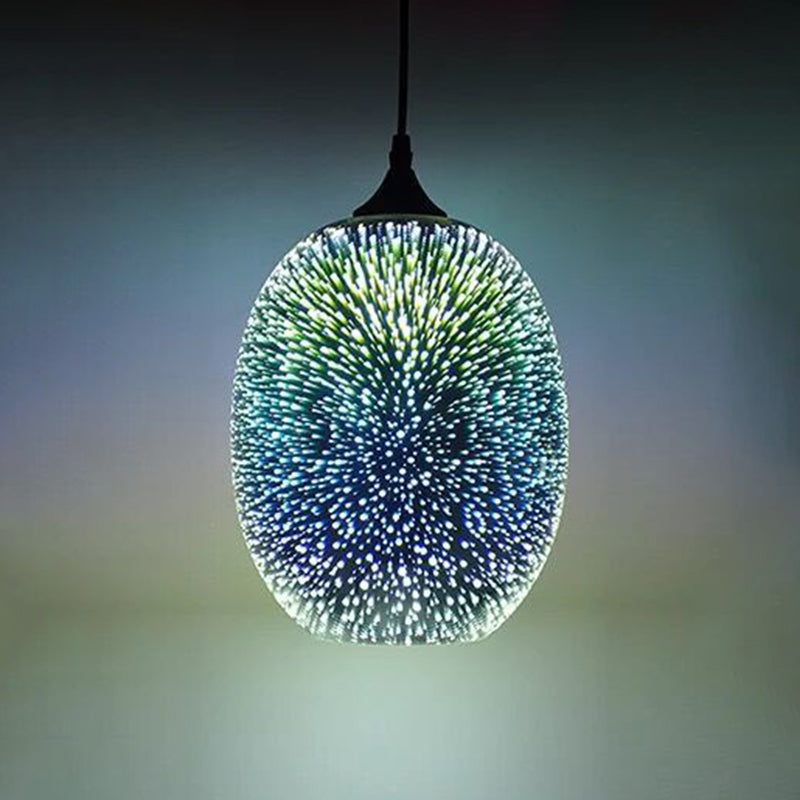 1-Light Blown Glass Suspension Pendant Light Contemporary Style Down Mini Pendant for Dining Room