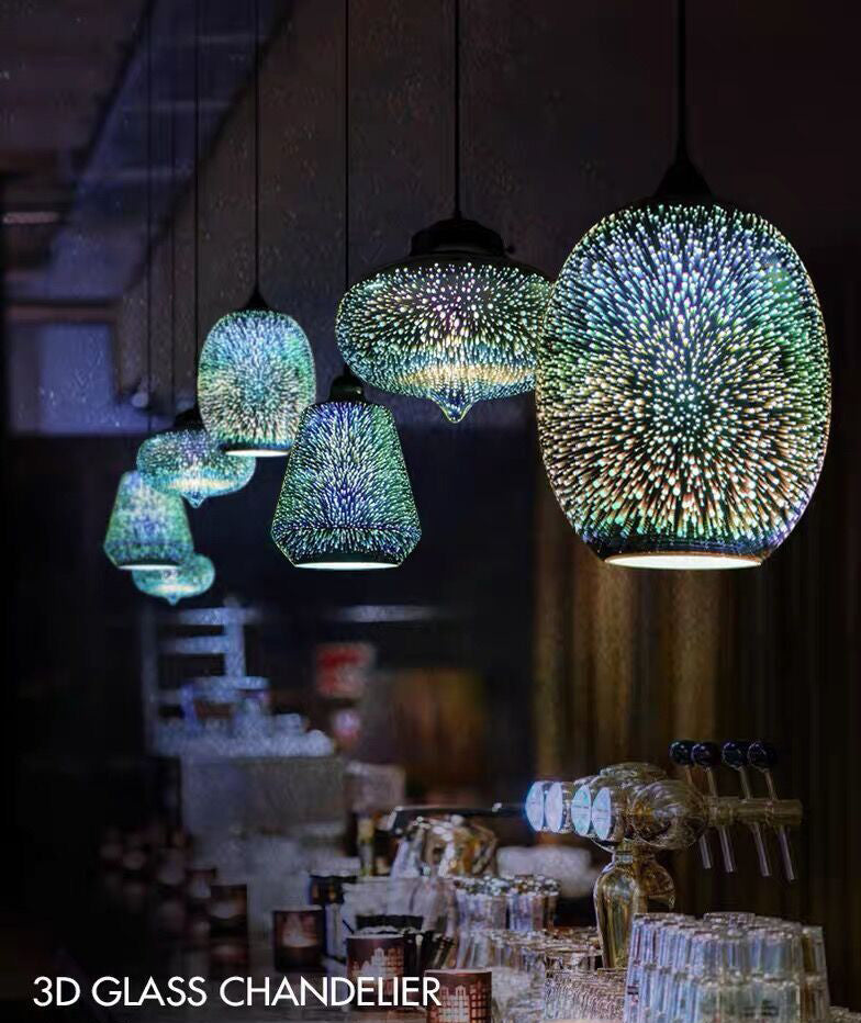 1-Light Blown Glass Suspension Pendant Light Contemporary Style Down Mini Pendant for Dining Room