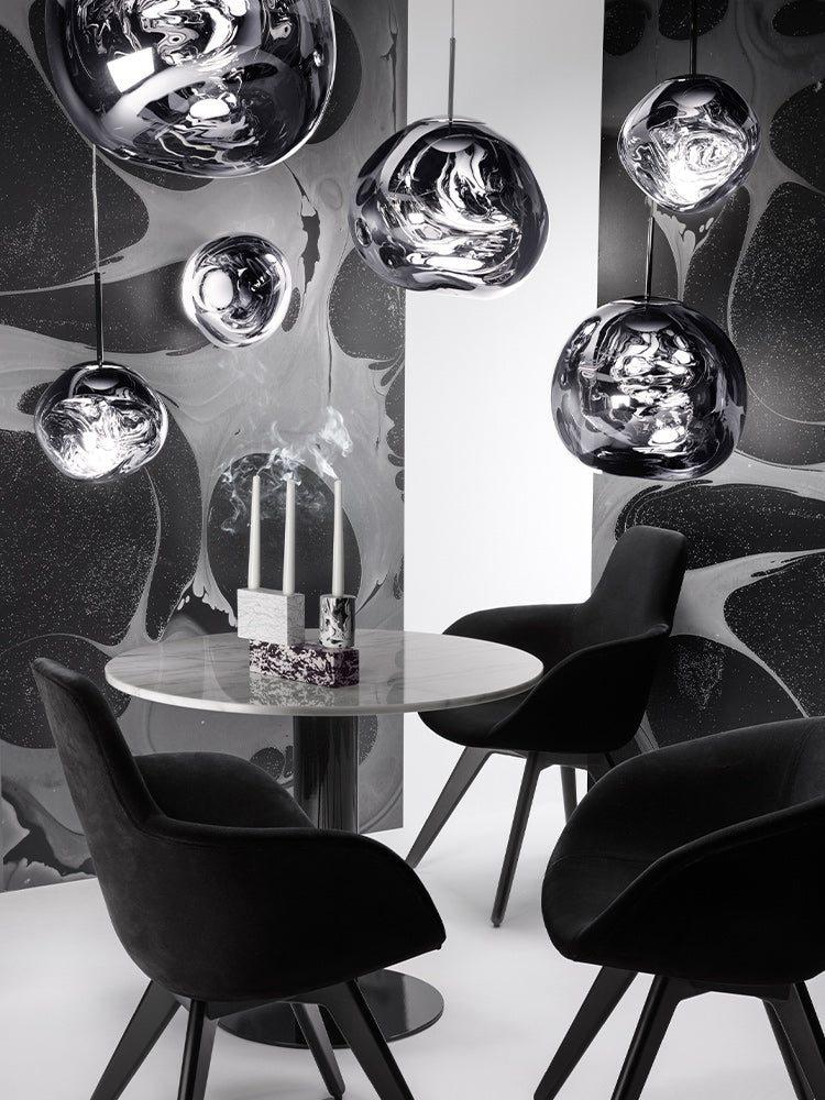 1-Light Blown Glass Suspension Pendant Light Contemporary Style Down Mini Pendant for Dining Room