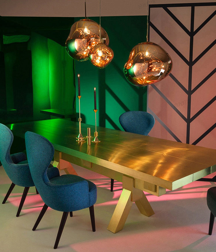 1-Light Blown Glass Suspension Pendant Light Contemporary Style Down Mini Pendant for Dining Room