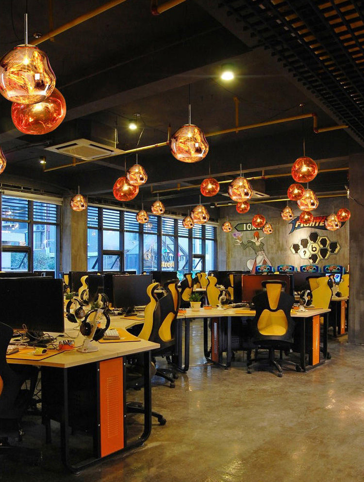 1-Light Blown Glass Suspension Pendant Light Contemporary Style Down Mini Pendant for Dining Room