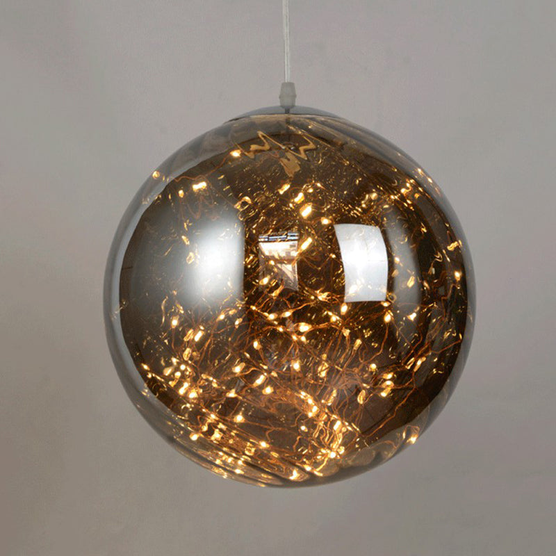 1-Light Blown Glass Suspension Pendant Light Contemporary Style Down Mini Pendant for Dining Room