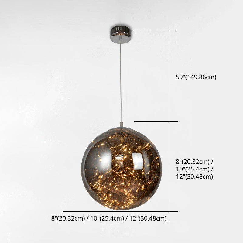 1-Light Blown Glass Suspension Pendant Light Contemporary Style Down Mini Pendant for Dining Room