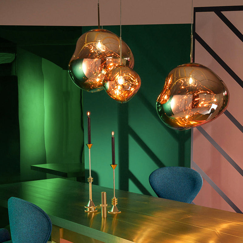 1-Ligth mondgeblazen glazen hanglampverlichtingsarmaturen Minimalisme plafondhanger voor slaapkamer