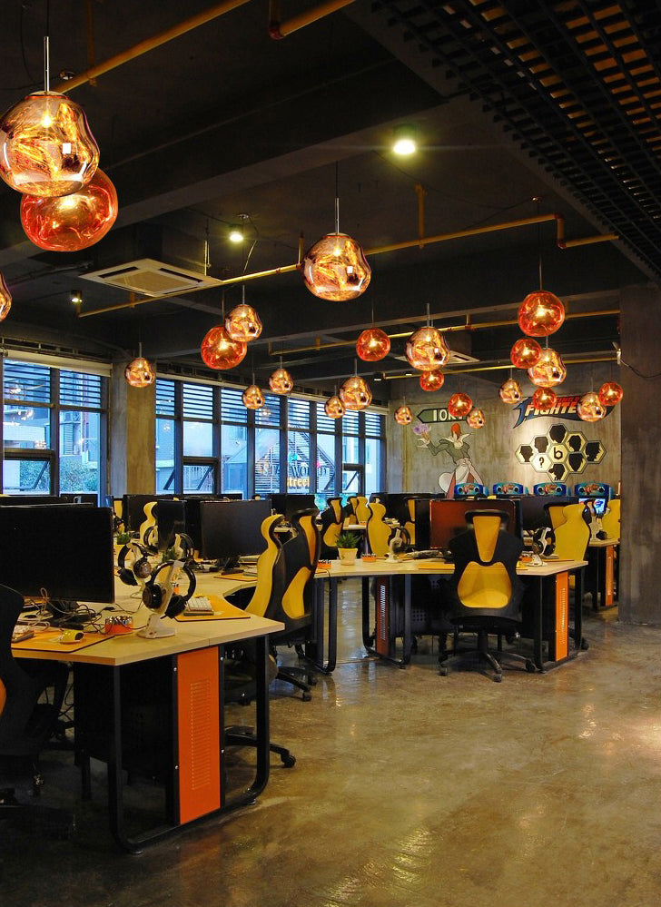 1-Ligth Mouth-Blown Glass Pendant Lighting Fixtures Minimalism Ceiling Pendant for Living Room