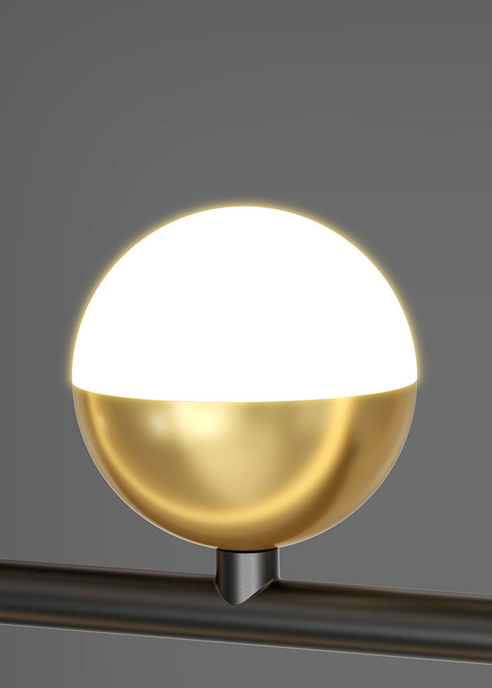 New Modern Black Iron LED Island Lighting Linear Chandelier Lighting for Dining Room