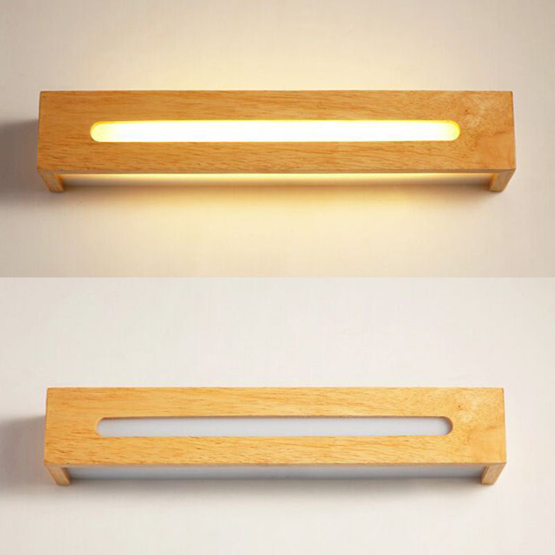 Rechthoek houten wand gemonteerde lichten eigentijdse wand gemonteerd lamp voor badkamer