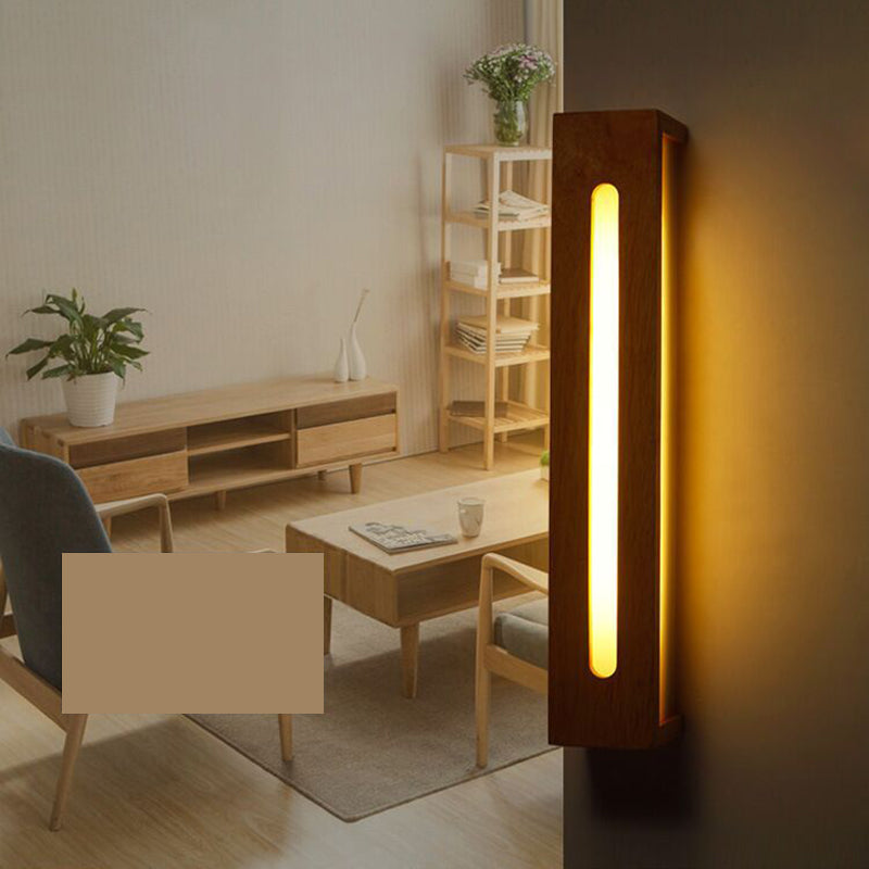 Rectangle Lumières murales en bois