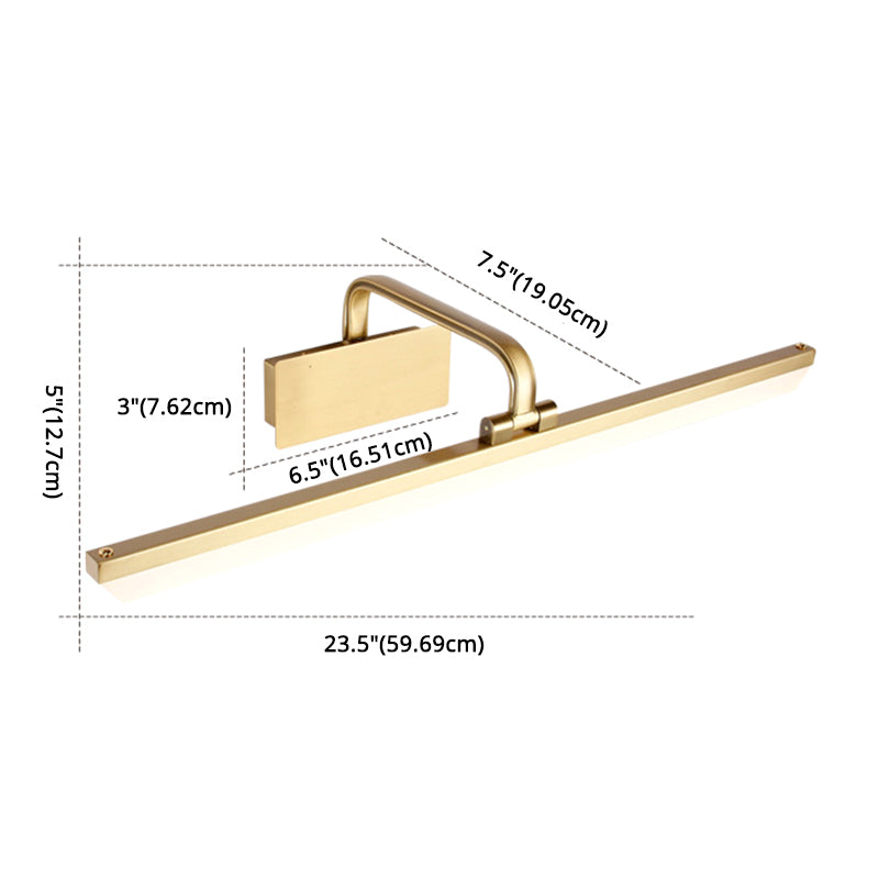 Thin-Line Metal Wall Mounted Lights Contemporary Wall Mounted Light Fixture for Bathroom