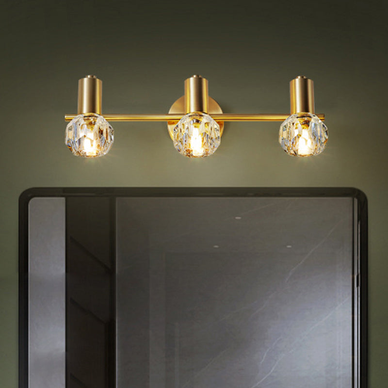 Globe Crystal Mur Murd Lights Modern Mur Mall Éclairage pour la salle de bain