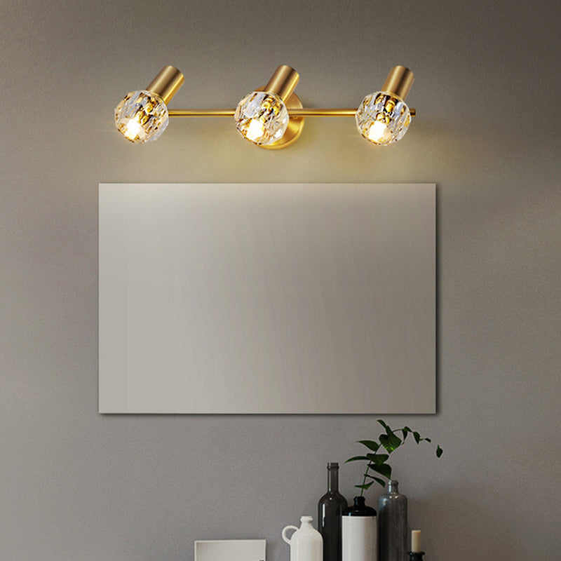 Globe Crystal Mur Murd Lights Modern Mur Mall Éclairage pour la salle de bain