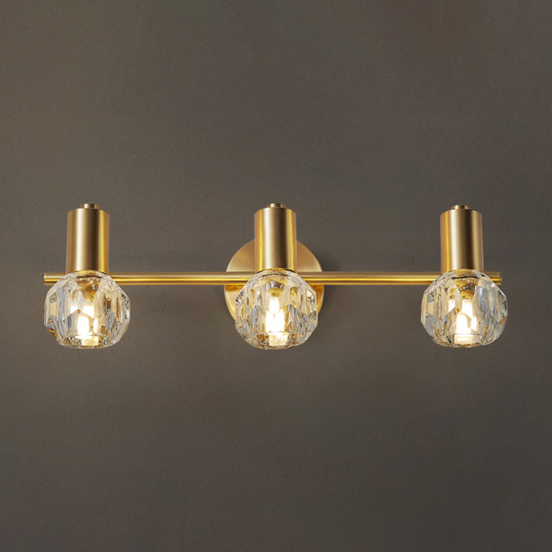 Globe Crystal Wall Mounted Lights Modern Wall Sconce Lighting for Bathroom