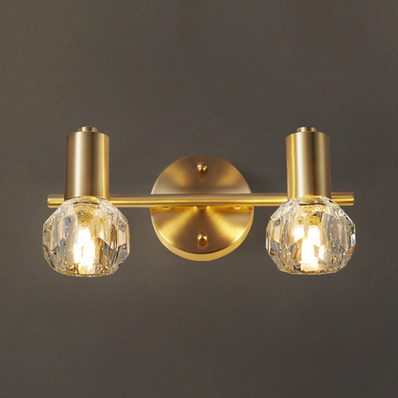 Globe Crystal Mur Murd Lights Modern Mur Mall Éclairage pour la salle de bain