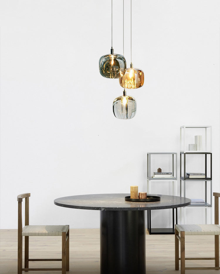 Funzionamento a sospensione in vetro a sospensione in vetro a sospensione a 1 luce Kit di luce a sospensione per sala da pranzo