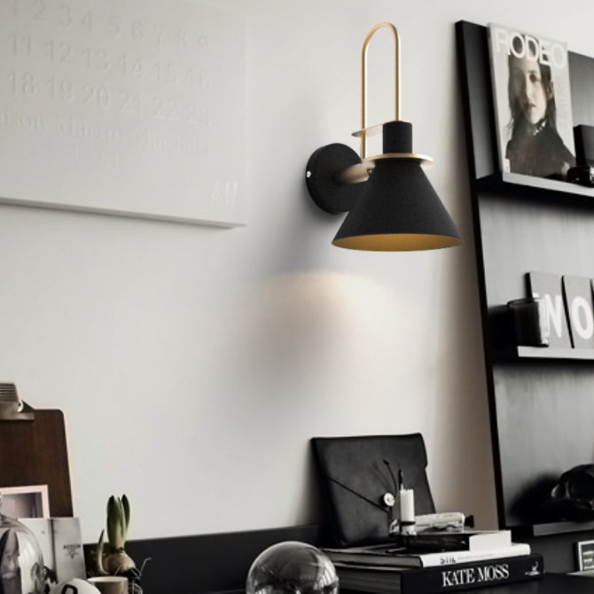 1 Light Metal Wall Mounted Wall Lights Modern Cone Wall Sconces Lighting Fixtures for Bedroom