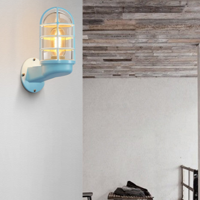 1 Light Metal Wall Mounted Wall Lights Modern Lantern Wall Sconces Lighting Fixtures for Bedroom