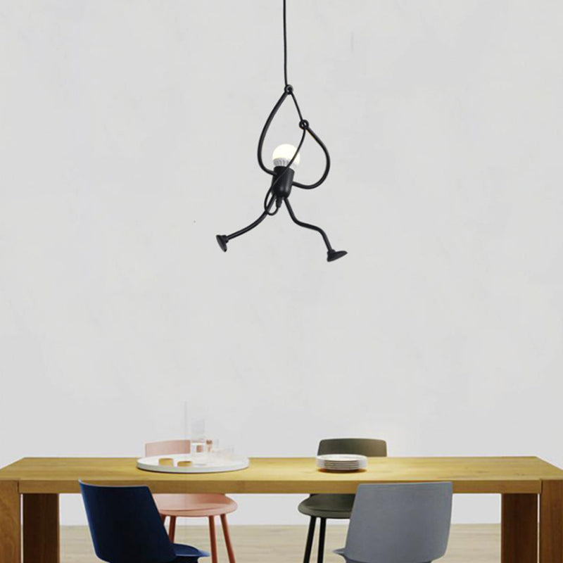 Metalen kale lamp hanglamp plafondlicht industriële stijl eetkamer hanger lichtkit in zwart