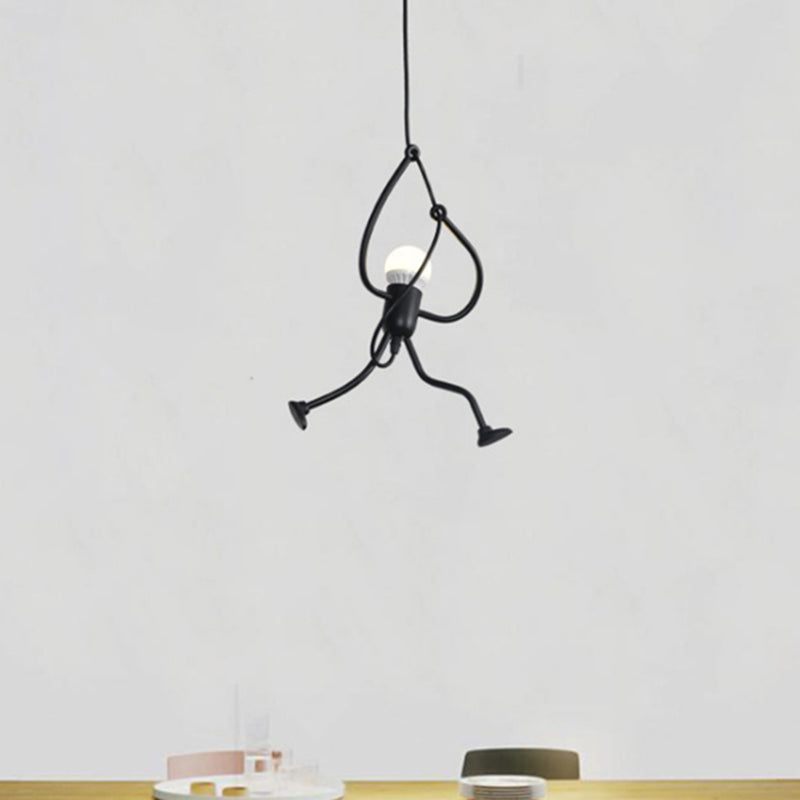 Metalen kale lamp hanglamp plafondlicht industriële stijl eetkamer hanger lichtkit in zwart