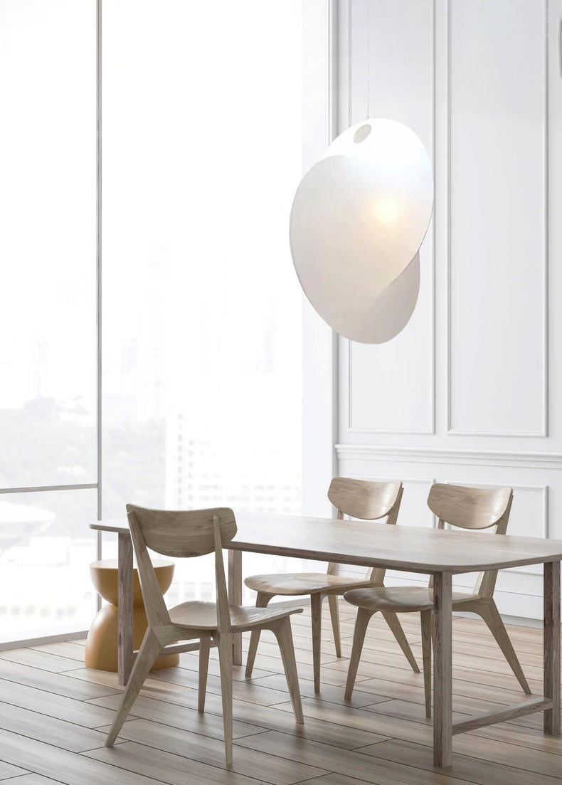 Luz colgante blanca de 3 luces en moderno estilo creativo de acero inoxidable Luz colgante con sombra de seda