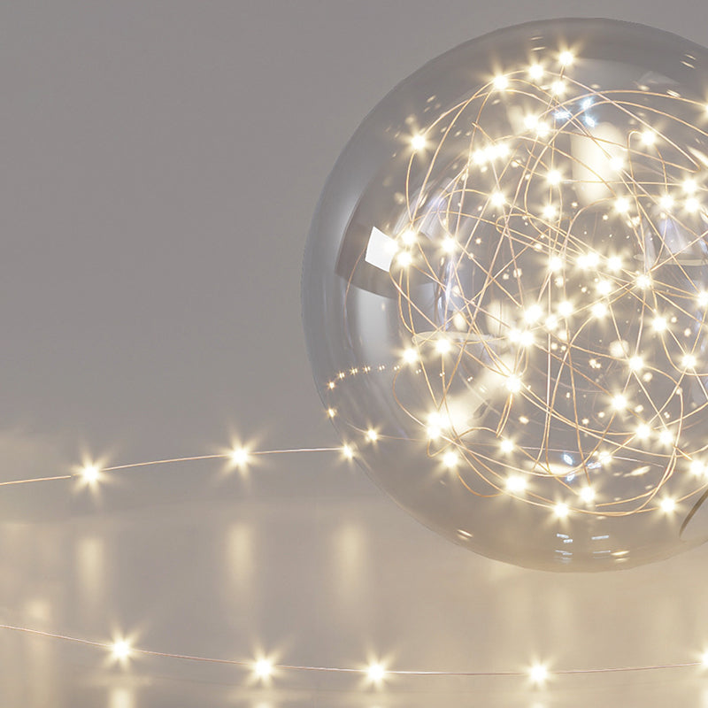 Modern Luxury Style Spherical Flush Mount Ceiling Light Fixtures Glass Flushmount Lighting in Gold Finish