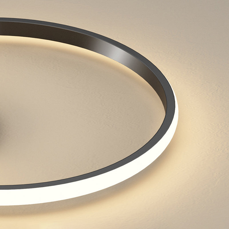 Modern Minimalist Style Rounded Flush Mount Ceiling Chandelier Metal Flush Mount Light Fixtures