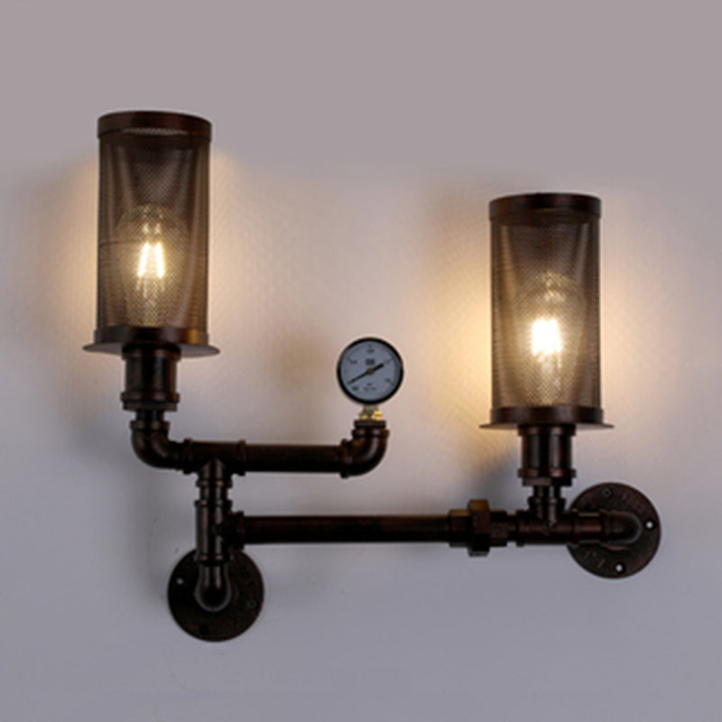 Éclairage de tuyauterie vintage industrielle Éclairage métallique mural métallique pour couloir