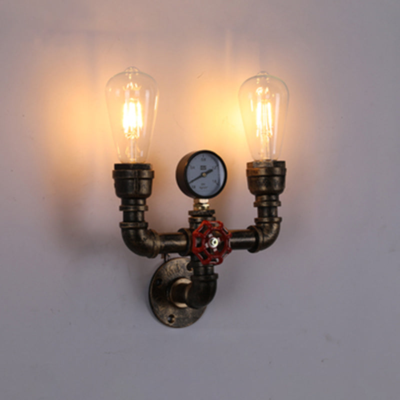 Éclairage de tuyauterie vintage industrielle Éclairage métallique mural métallique pour couloir