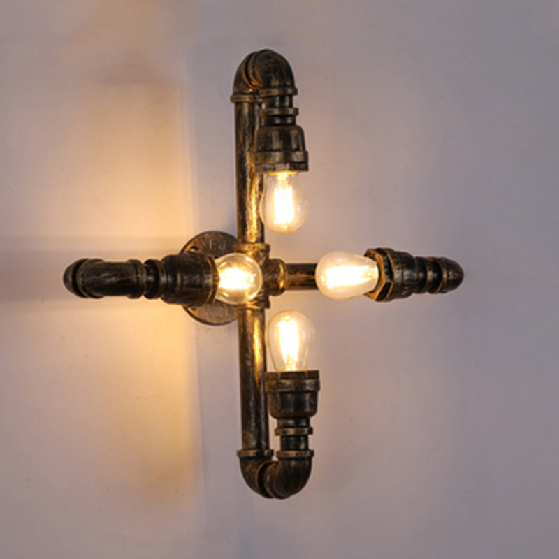 Éclairage de tuyauterie vintage industrielle Éclairage métallique mural métallique pour couloir