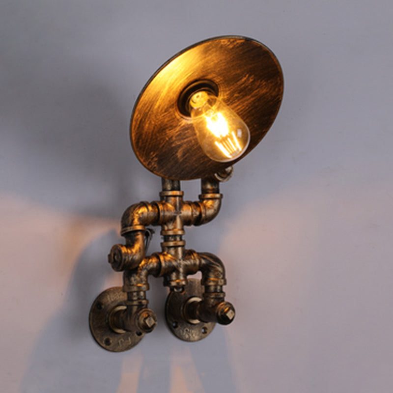 Éclairage de tuyauterie vintage industrielle Éclairage métallique mural métallique pour couloir