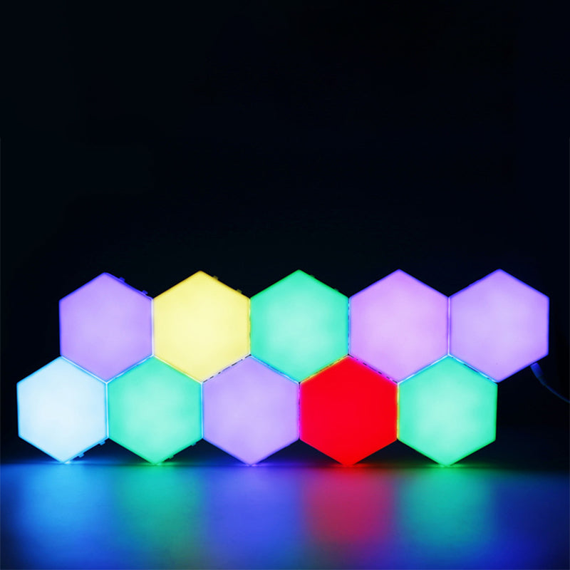 White Honeycomb Wall Sconce Light Decorative Modern Plastic LED Wall Lamp for Living Room