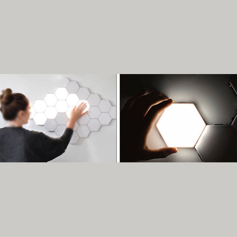 White Honeycomb Wall Sconce Light Decorative Modern Plastic LED Wall Lamp for Living Room