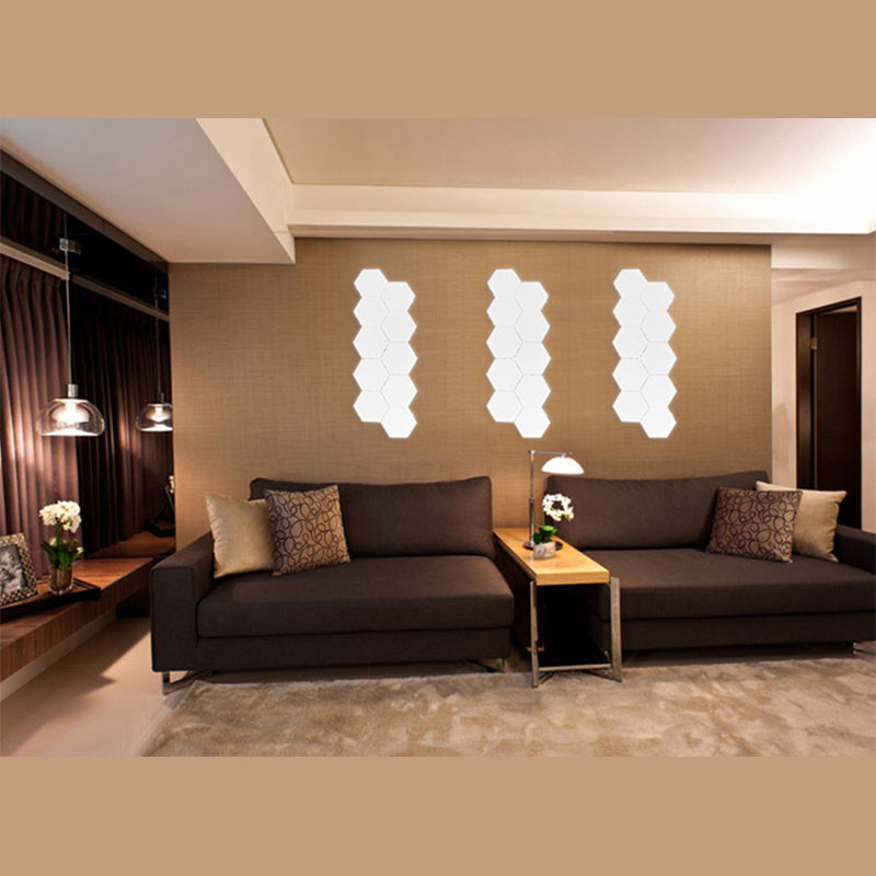 White Honeycomb Wall Sconce Light Decorative Modern Plastic LED Wall Lamp for Living Room