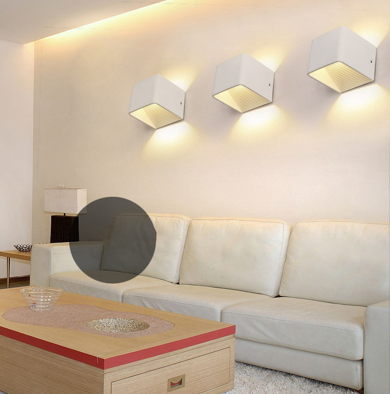 Luz de la pared LED contemporánea de la pared de la pared de cubo de aluminio para el pasaje