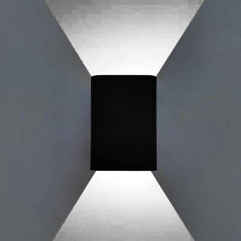 Aluminum Box Wall Sconce Simple Style LED Up and Down Wall Light for Hallway