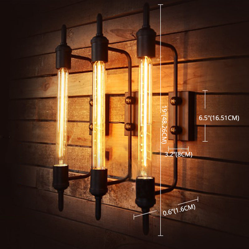 Lámpara de pared de tubería de agua de estilo industrial retro