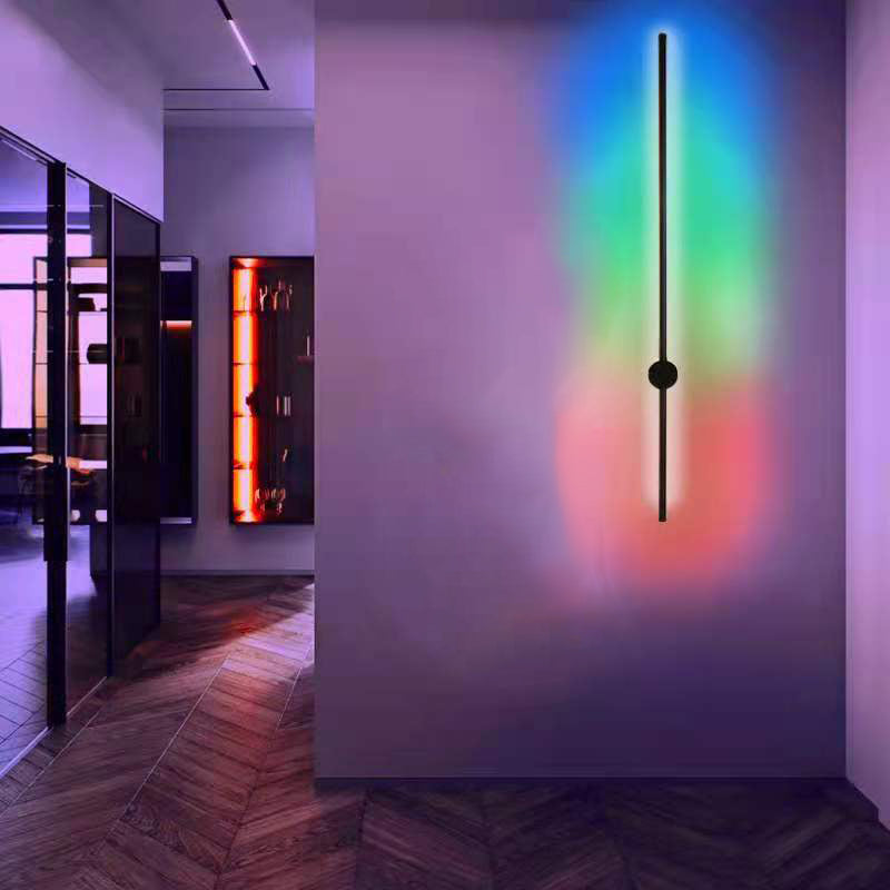 Moderne minimalistische stijl lineaire LED -wand gemonteerd verlichtingsarmatuur aluminium wand sconce verlichting voor woonkamer