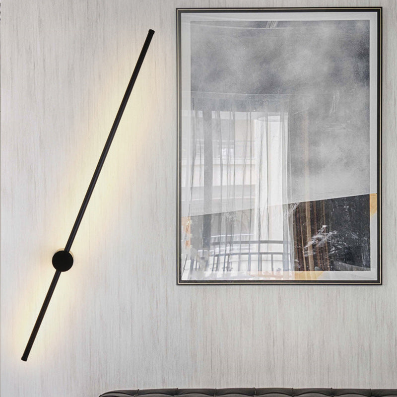 Moderne minimalistische stijl lineaire LED -wand gemonteerd verlichtingsarmatuur aluminium wand sconce verlichting voor woonkamer