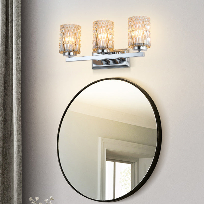 Lampe à vanité cylindrique à 3 légers