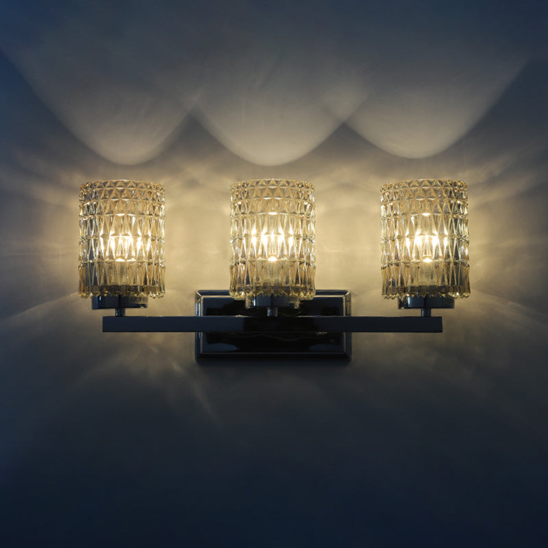 Lampe à vanité cylindrique à 3 légers