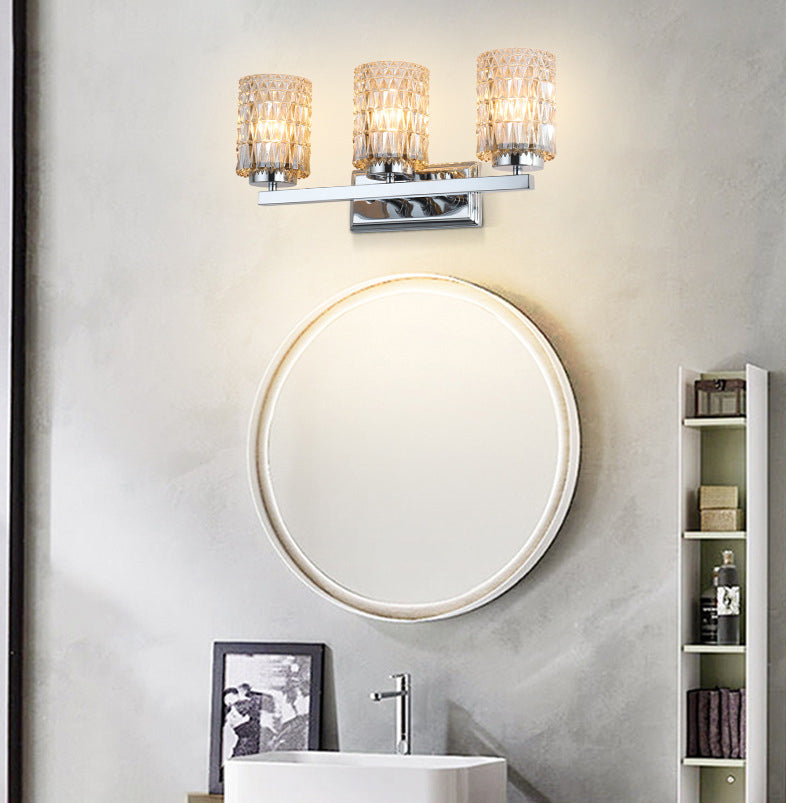 Lampe à vanité cylindrique à 3 légers