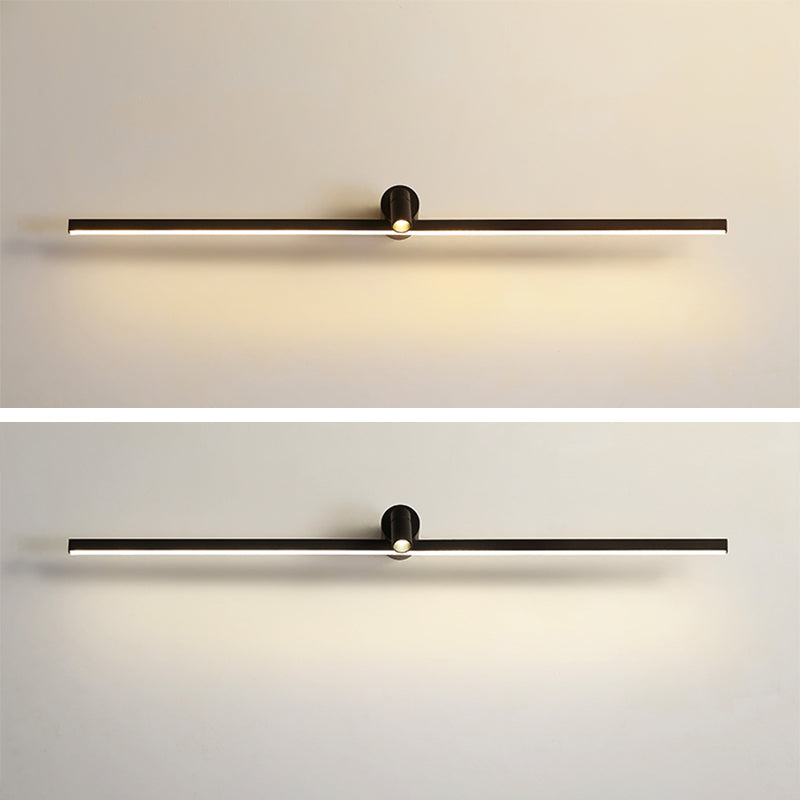 Simplicity Elongated Vanity Mirror Lights Metallic Wall Light Fixtures for Bathroom