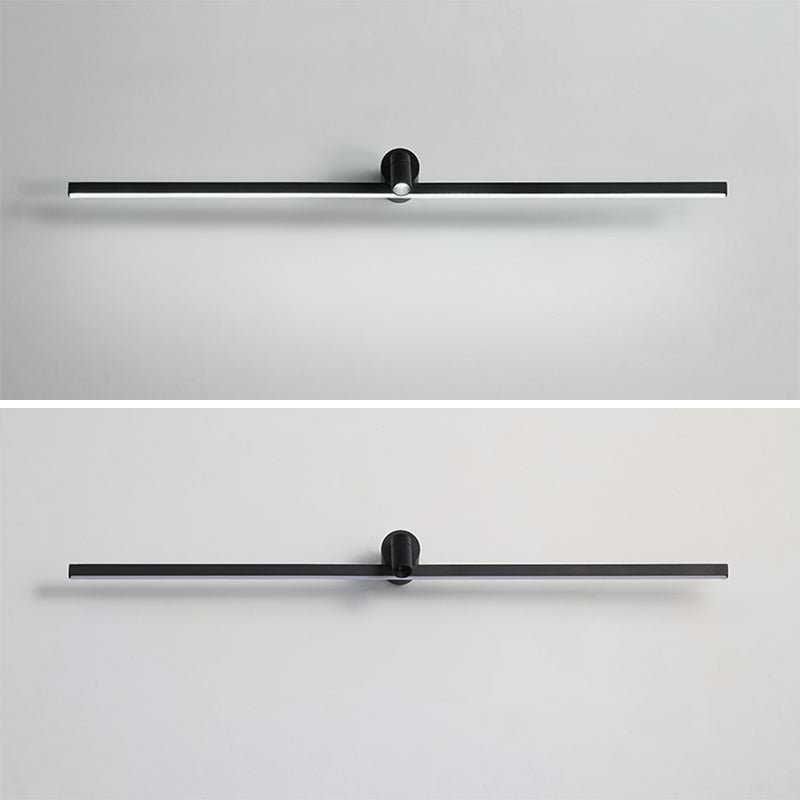 Simplicité Mirror de vanité allongée lumineux luminaires muraux métalliques pour salle de bain