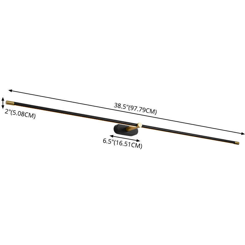 Simplicité Mirror de vanité allongée lumineuses luminaires muraux acryliques pour salle de bain