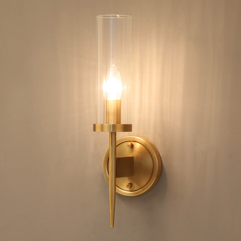 Simplicité traditionnelle Vanité Vanité Lumières Lumières murales en verre Mount d'éclairage pour salle de bain